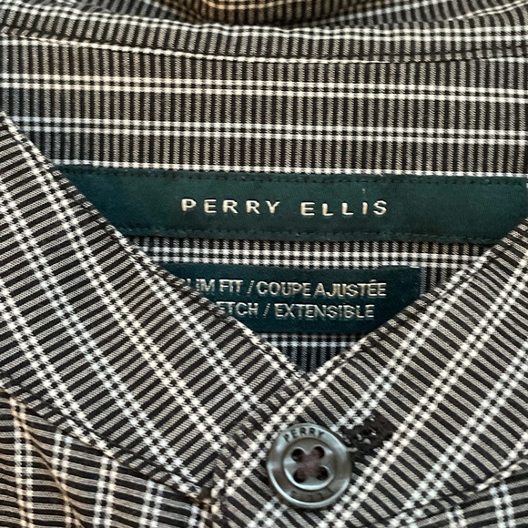 Perry Ellis Collarless Button Down - Picture 3 of 3